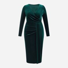 Акція на Плаття вечірнє міді осіннє жіноче SHEIN GD-00136999 XL Темно-зелене від Rozetka