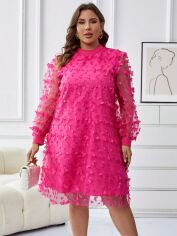 Акція на Плаття вечірнє коротке літнє жіноче SHEIN GD-00135584 XL Рожеве від Rozetka