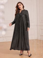 Акція на Плаття вечірнє довге осіннє жіноче SHEIN GD-00137052 XL Чорне від Rozetka