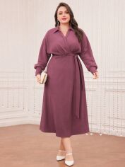 Акція на Плаття вечірнє міді осіннє жіноче SHEIN GD-00137070 XL Лілове від Rozetka