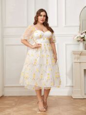 Акція на Плаття вечірнє міді літнє жіноче SHEIN GD-00135643 XL Комбіноване від Rozetka