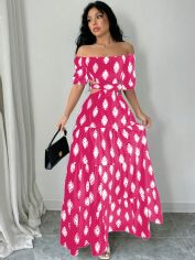 Акція на Плаття довге літнє жіноче SHEIN GD-00133594 XL Рожеве від Rozetka