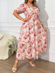 Акція на Плаття довге літнє жіноче SHEIN GD-00137653 XL Комбіноване від Rozetka