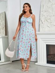 Акція на Сарафан жіночий літній SHEIN GD-00136181 XL Блакитний від Rozetka
