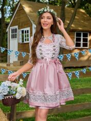 Акція на Плаття коротке літнє жіноче SHEIN GD-00132051 XS Рожеве від Rozetka