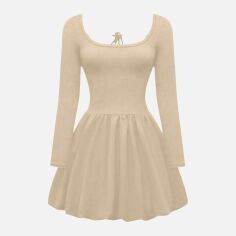Акція на Плаття коротке літнє жіноче SHEIN GD-00132103 2XL Кремове від Rozetka