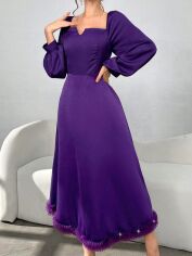 Акція на Плаття вечірнє міді літнє жіноче SHEIN GD-00132962 S Фіолетове від Rozetka