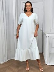 Акція на Плаття довге літнє жіноче SHEIN GD-00133198 3XL Біле від Rozetka