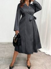 Акція на Сукня жіноча SHEIN GD-00133423 3XL Графітова від Rozetka