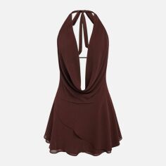 Акція на Сукня жіноча SHEIN GD-00133651 L Коричнева від Rozetka