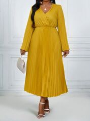 Акція на Плаття вечірнє довге літнє жіноче SHEIN GD-00133938 XL Гірчичне від Rozetka