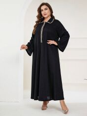 Акція на Плаття вечірнє довге літнє жіноче SHEIN GD-00133963 2XL Чорне від Rozetka
