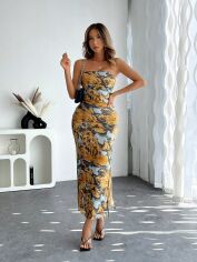 Акція на Плаття довге літнє жіноче SHEIN GD-00133983 XS Жовте від Rozetka