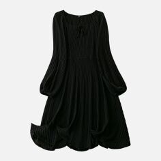 Акція на Плаття в'язане міді осіннє тепле жіноче SHEIN GD-00134134 XL Чорне від Rozetka