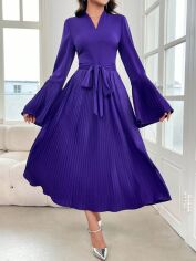 Акція на Плаття вечірнє міді літнє жіноче SHEIN GD-00134228 L Фіолетове від Rozetka