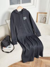 Акція на Плаття міді осіннє жіноче SHEIN GD-00134265 M Чорне від Rozetka