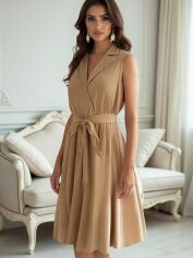 Акція на Плаття міді літнє жіноче SHEIN GD-00134327 S Кавове від Rozetka