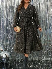 Акція на Плаття вечірнє міді літнє жіноче SHEIN GD-00134845 4XL Чорне від Rozetka