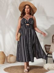 Акція на Сарафан жіночий літній SHEIN GD-00135651 XL Чорно-білий від Rozetka