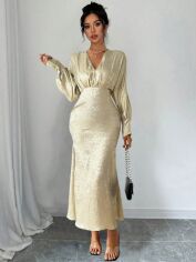 Акція на Плаття вечірнє міді літнє жіноче SHEIN GD-00131886 L Сріблясте від Rozetka