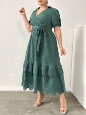 Акція на Сукня жіноча SHEIN GD-00137677 XL Сіро-зелена від Rozetka