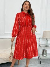 Акція на Плаття вечірнє міді літнє жіноче SHEIN GD-00134695 3XL Червоне від Rozetka