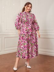Акція на Плаття міді літнє жіноче SHEIN GD-00139681 4XL Комбіноване від Rozetka