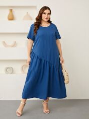 Акція на Плаття довге літнє жіноче SHEIN GD-00137960 2XL Синє від Rozetka