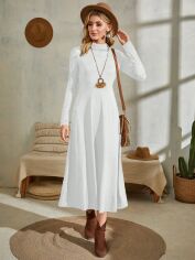 Акція на Плаття міді осіннє жіноче SHEIN GD-00143099 L Біле від Rozetka