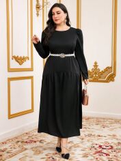 Акція на Плаття вечірнє міді осіннє жіноче SHEIN GD-00138138 2XL Чорне від Rozetka