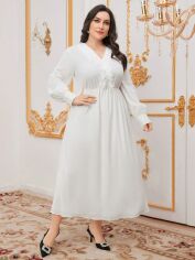 Акція на Плаття вечірнє міді осіннє жіноче SHEIN GD-00138149 2XL Біле від Rozetka