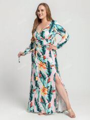 Акція на Плаття довге літнє жіноче SHEIN GD-00139839 4XL Комбіноване від Rozetka