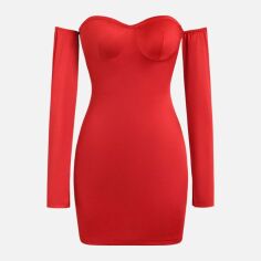 Акція на Плаття вечірнє коротке літнє жіноче SHEIN GD-00143393 L Червоне від Rozetka