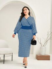 Акція на Плаття в'язане міді зимове тепле жіноче SHEIN GD-00139136 3XL Комбіноване від Rozetka