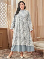 Акція на Плаття вечірнє довге осіннє жіноче SHEIN GD-00139067 3XL Комбіноване від Rozetka