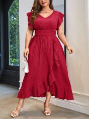 Акція на Сукня жіноча SHEIN GD-00138312 2XL Червона від Rozetka