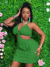 Акція на Сукня жіноча SHEIN GD-00139371 3XL Зелена від Rozetka