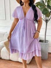 Акція на Плаття міді літнє жіноче SHEIN GD-00139458 3XL Бузкове від Rozetka