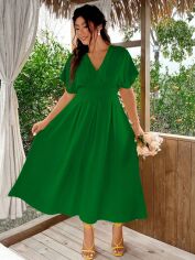 Акція на Плаття довге літнє жіноче SHEIN GD-00140146 4XL Зелене від Rozetka