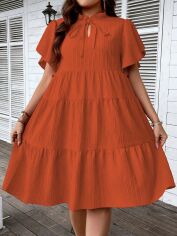 Акція на Плаття міді літнє жіноче SHEIN GD-00139529 3XL Теракотове від Rozetka