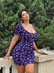 Акція на Плаття коротке літнє жіноче SHEIN GD-00138772 2XL Комбіноване від Rozetka