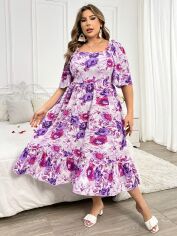 Акція на Сукня жіноча SHEIN GD-00139152 3XL Комбінована від Rozetka