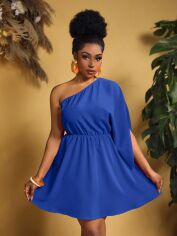 Акція на Плаття коротке літнє жіноче SHEIN GD-00137731 XL Синє від Rozetka