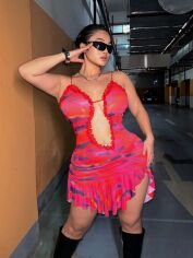 Акція на Плаття вечірнє коротке літнє жіноче SHEIN GD-00138733 2XL Комбіноване від Rozetka