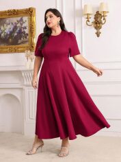 Акція на Плаття міді літнє жіноче SHEIN GD-00138248 2XL Червоне від Rozetka