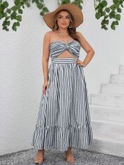 Акція на Сарафан жіночий літній SHEIN GD-00139894 4XL Чорно-білий від Rozetka