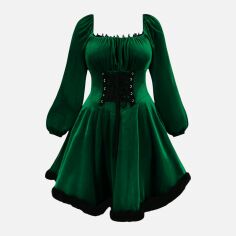 Акція на Плаття коротке літнє жіноче SHEIN GD-00139175 3XL Зелене від Rozetka