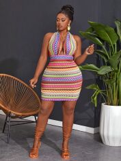 Акція на Сукня жіноча SHEIN GD-00138265 2XL Комбінована від Rozetka
