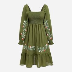 Акція на Плаття міді літнє жіноче SHEIN GD-00142197 L Хакі від Rozetka