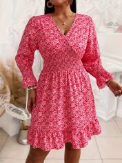 Акція на Плаття міді літнє жіноче SHEIN GD-00138487 2XL Рожеве від Rozetka